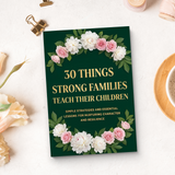 Additional product mockup of 30 Things Strong Families Teach Their Children