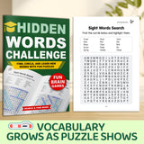Hidden Words Challenge: Sight Words Search Workbook product image 7 showing printed book details for screen-free reading and learning