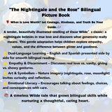 The Nightingale and the Rose English-Spanish Book product image 7 showing printed book details for screen-free reading and learning