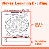 My Alphabet Workbook: Color by Letter product image 6 showing printed book details for screen-free reading and learning