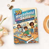 30 Household Skills Every Kid Should Know product image 11 showing printed book details for screen-free reading and learning