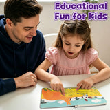 Parent and child using Where's The Baby Push and Pull Board Book as educational toddler book