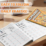 Letter tracing and word association practice book