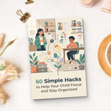 60 Simple Hacks to Help Your Child Focus and Stay Organized product image 11 showing printed book details for screen-free reading and learning