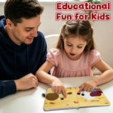 Parent and child using Who's Busy Push and Pull Board Book as educational toddler book