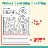 My Alphabet Workbook: Letter Hunt product image 6 showing printed book details for screen-free reading and learning