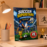 Soccer Superstars Coloring Book - Football Action Pages for Creative Kids physical printed English book interior page or product preview 7, ISBN 9798904662349