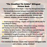 The Steadfast Tin Soldier English-Spanish Book product image 7 showing printed book details for screen-free reading and learning