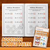 Addition Bubble Math Workbook product image 8 showing printed book details for screen-free reading and learning