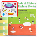 Preschool Sticker Art Activity Book, Complete the Picture and Scene Matching Book for Kids, Visual Skills, Fine Motor Practice, and Creative Learning Fun