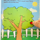 Let's Count Bright Stickers Book for Kids product image 6 showing printed book details for screen-free reading and learning