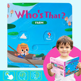 Who's That Farm Push Slide Board Book product image 7 showing printed book details for screen-free reading and learning