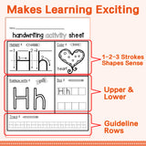 My Alphabet Workbook: Handwriting Practice product image 6 showing printed book details for screen-free reading and learning