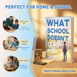 What School Doesn't Teach You for Kids Life Skills Book product image 6 showing printed book details for screen-free reading and learning