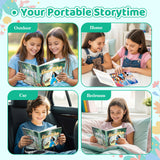 Children reading Snow White fairy tale during portable storytime
