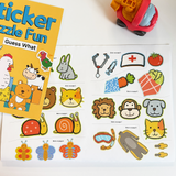 Ages 3-6 farm animal sticker book for screen-free puzzle play