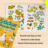 Sticker Puzzle Fun: Guess What Farm Animals product image 9 showing printed book details for screen-free reading and learning