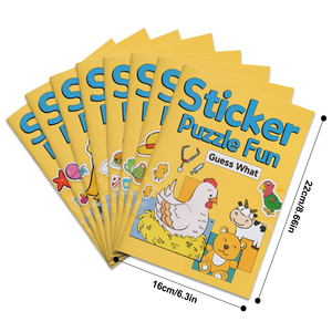 Multi-theme sticker puzzle book collection for kids