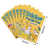 Multi-theme sticker puzzle book collection for kids