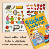 Children's food vocabulary sticker puzzle activity book