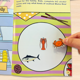 Sticker Puzzle Fun: Yummy Food product image 7 showing printed book details for screen-free reading and learning