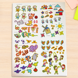 Ages 3-6 animal sticker puzzle book for fine motor skills