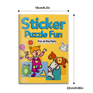 Park theme sticker puzzle book for kids with outdoor scenes