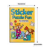 Park theme sticker puzzle book for kids with outdoor scenes