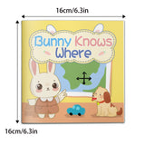 Bunny-themed position words book for preschool spatial concepts