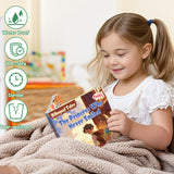 Child reading The Princess Who Never Smiled English-Spanish book