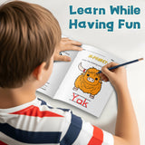 My Alphabet Workbook: Coloring and Word Tracing product image 7 showing printed book details for screen-free reading and learning