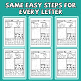 Alphabet Work Sheets: Trace Color Find product image 6 showing printed book details for screen-free reading and learning