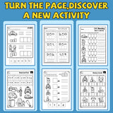 CVC Phonics Activity Workbook for Kids, Blending Words, Missing Sounds, Read and Find Practice, Early Reading, Spelling Skills, Kindergarten Literacy Learning Book