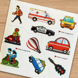 Smart Stickers: Transportation product image 8 showing printed book details for screen-free reading and learning