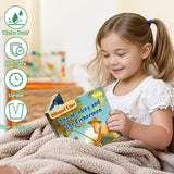 Child reading The Monkey and the Fishermen English-Spanish picture book