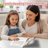 Family reading Little Red Riding Hood classic fairy tale together