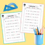 Subtraction Practice Math Workbook product image 8 showing printed book details for screen-free reading and learning