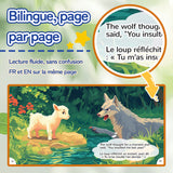 The Wolf and the Lamb French-English Fable Book product image 7 showing printed book details for screen-free reading and learning