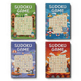 Family using Sudoku Game Books for screen-free learning