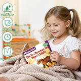 Child reading The Fox Borrows the Tiger's Might bilingual picture book