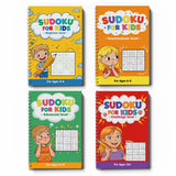 Sudoku for Kids Workbook , 4-Level Logic Puzzle Collection for Ages 3–12+, Beginner to Challenge Sudoku Practice, Number Reasoning, Focus Training, Problem-Solving, and Brain-Building Fun