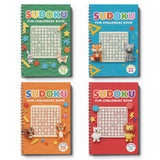 Parent and child solving Sudoku Fun Challenge puzzles