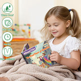 Child reading The Pied Piper of Hamelin English-Spanish picture book