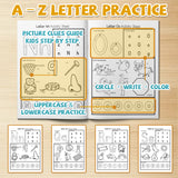 A-Z Letter Practice Workbook product image 6 showing printed book details for screen-free reading and learning