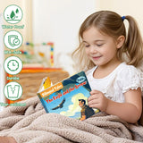 Child reading The Eagle and the Arrow English-Spanish picture book
