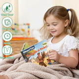 Child reading The Bundle of Sticks English-Spanish picture book
