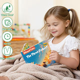 Child reading The Three Fishes bilingual animal tale picture book