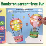 Children Sticker Art Book: Robot Scene Builder product image 7 showing printed book details for screen-free reading and learning