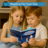 Daily reading scene with The Little Mermaid English-Spanish storybook
