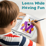 Alphabet Activity Workbook for Kids, Letter Recognition, Beginning Sound Practice, Picture-Word Learning, Coloring Fun, Preschool Early Literacy and Handwriting Readiness Book